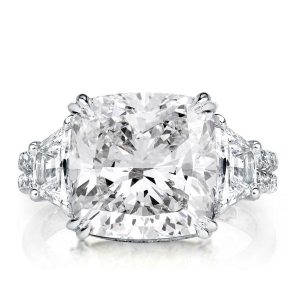 three stone engagement rings - Italo Cushion Cut Engagement Ring 3 Stone Engagement Ring, Italo jewelry - Online Catalog