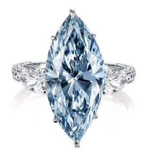 three stone engagement rings - Italo Blue Topaz Ring Marquise Engagement Ring Affordable, Italo jewelry - Online Catalog