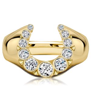 vintage engagement rings - Italo Horse Shoe Ring Created White Sapphire Ring, Italo jewelry - Online Catalog