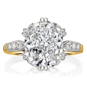 classic engagement rings - Italo Two Tone Cushion Cut Engagement Rings For Women, Italo jewelry - Online Catalog