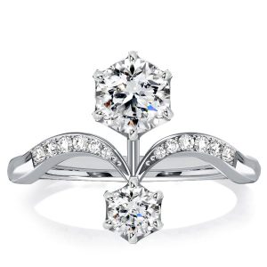 vintage engagement rings - Italo Round Cut Vintage Engagement Ring Tiara Rings, Italo jewelry - Online Catalog
