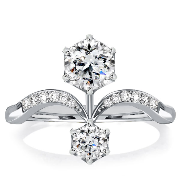 vintage engagement rings - Italo Round Cut Vintage Engagement Ring Tiara Rings, Italo jewelry - Online Catalog