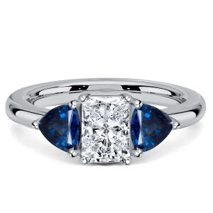Classic engagement Rings - Italo Radiant Cut Three Stone Wedding Rings For Women, Italo jewelry - Online Catalog