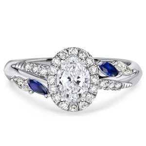 Unique engagement Rings - Italo Unique Oval Cut Halo Wedding Rings For Women, Italo jewelry - Online Catalog
