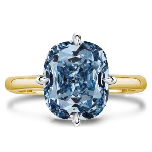 classic engagement rings - Italo Blue Topaz Solitaire Cushion Cut Engagement Ring, Italo jewelry - Online Catalog