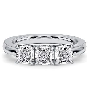 classic engagement rings - Italo 3 Stone Cushion Cut Engagement Rings Classic, Italo jewelry - Online Catalog