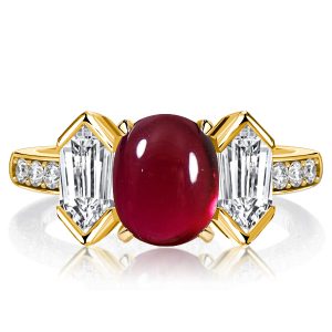 oval cut engagement rings - Italo Unique Oval Cut Ruby Vintage Engagement Ring, Italo jewelry - Online Catalog
