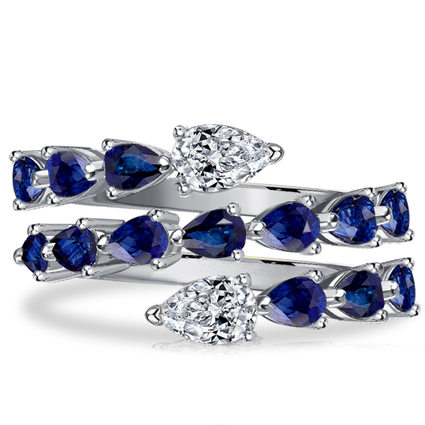 unique engagement rings - Italo Pear Shaped Wedding Rings Twist Ring For Women, Italo jewelry - Online Catalog