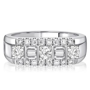 Vintage engagement Rings - Italo Baguette & Round Cut Vintage Engagement Ring, Italo jewelry - Online Catalog