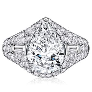unique engagement rings - Italo Micro Pave Pear Shaped Large Cocktail Rings Vintage, Italo jewelry - Online Catalog