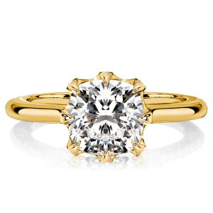 classic engagement rings - Italo Claw Prong Ring Cushion Cut Vintage Engagement Ring, Italo jewelry - Online Catalog