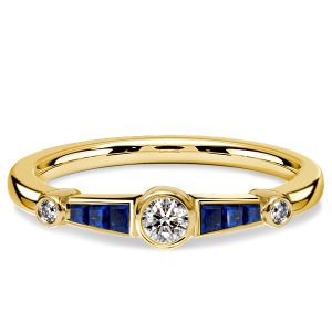 vintage engagement rings - Italo Golden Bezel Setting Vintage Engagement Rings For Women Promise Ring, Italo jewelry - Online Catalog