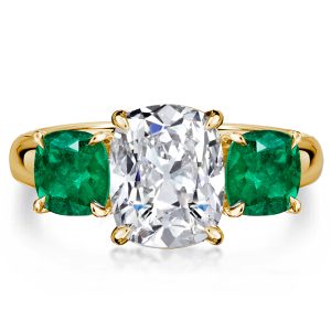 classic engagement rings - Italo Gloden Cushion Cut Engagement Rings Emerald Ring, Italo jewelry - Online Catalog