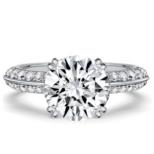 Classic engagement Rings - Italo Knife-Edge Round Cut Wedding Rings For Women, Italo jewelry - Online Catalog