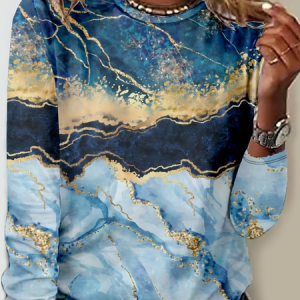 Casual Loose Jersey T-Shirt, Long sleeves, Lilicloth.com