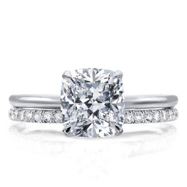bridal sets - Italo Solitaire Created White Sapphire Bridal Set, Italo jewelry - Online Catalog - Image 3