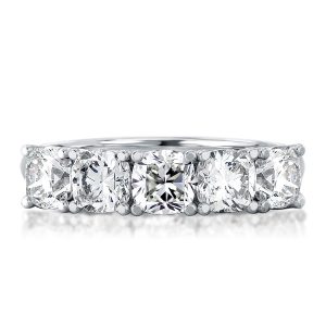 classic band - Half Eternity Cushion Cut Wedding Band, Italo jewelry - Online Catalog
