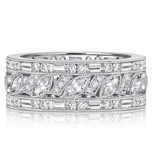 eternity band - Italo Milgrain Marquise Cut Vintage Wedding Band Eternity Ring, Italo jewelry - Online Catalog