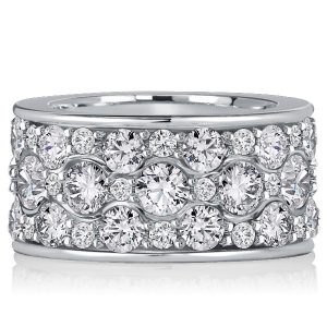 eternity band - Italo Paved Round Cut Stack Eternity Wedding Band, Italo jewelry - Online Catalog