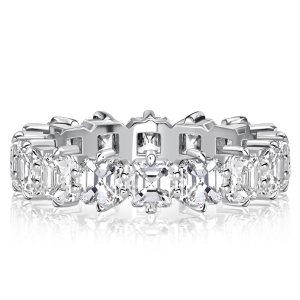 eternity band - Italo Asscher Cut Eternity Wedding Band For Women, Italo jewelry - Online Catalog