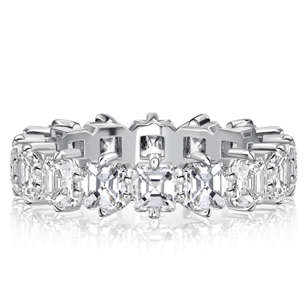 eternity band - Italo Asscher Cut Eternity Wedding Band For Women, Italo jewelry - Online Catalog