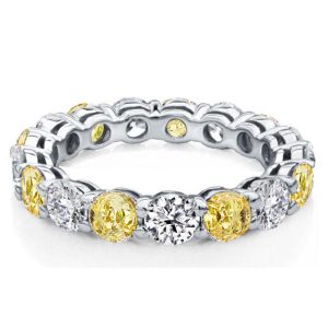 eternity band - Italo White & Yellow Topaz Eternity Wedding Band, Italo jewelry - Online Catalog