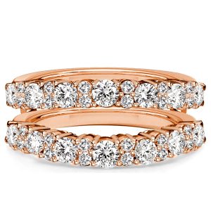 multi row band - Italo White Sapphire Round Cut Ring Enhancer In Rose Gold, Italo jewelry - Online Catalog
