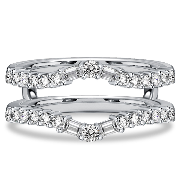 multi row band - Italo Curved Baguette & Round Cut Ring Guard Ring Enhancer, Italo jewelry - Online Catalog