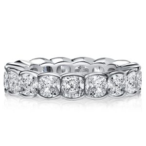 eternity band - Italo Bezel Setting Cushion Cut Eternity Wedding Band, Italo jewelry - Online Catalog