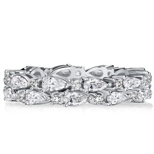 eternity band - Italo Multi Row Pear Shaped Eternity Band For Women, Italo jewelry - Online Catalog