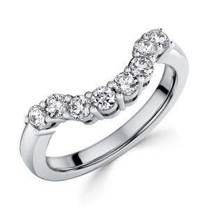 classic band - Italo Round Cut Arch Curved Wedding Band Chevron Ring, Italo jewelry - Online Catalog