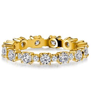 eternity band - Italo Golden Round Cut Eternity Band For Women, Italo jewelry - Online Catalog
