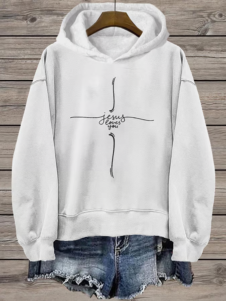 Women's Text Letters Spring/Fall Long Sleeve Casual Daily Hoodie, JustFashionNow Sweatshirts & Hoodies, color:White|size:5XL,