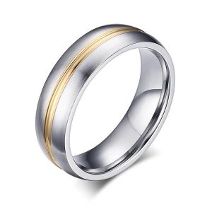 rings - Italo Two Tone Titanium Steel Men's Wedding Band, Italo jewelry - Online Catalog