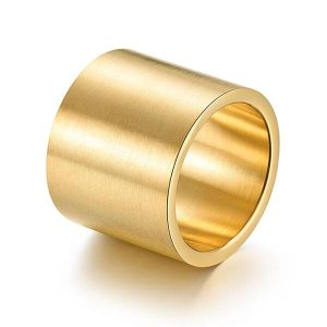 Rings - Italo Simple Wide Glaze Titanium Steel Men's Wedding Band, Italo jewelry - Online Catalog