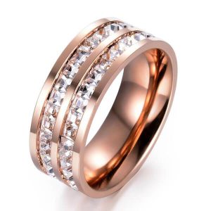 rings - Two Row Design Titanium Steel Men's Wedding Band, Italo jewelry - Online Catalog