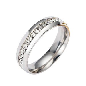 rings - Classic Single Row Titanium Steel Men's Wedding Band, Italo jewelry - Online Catalog
