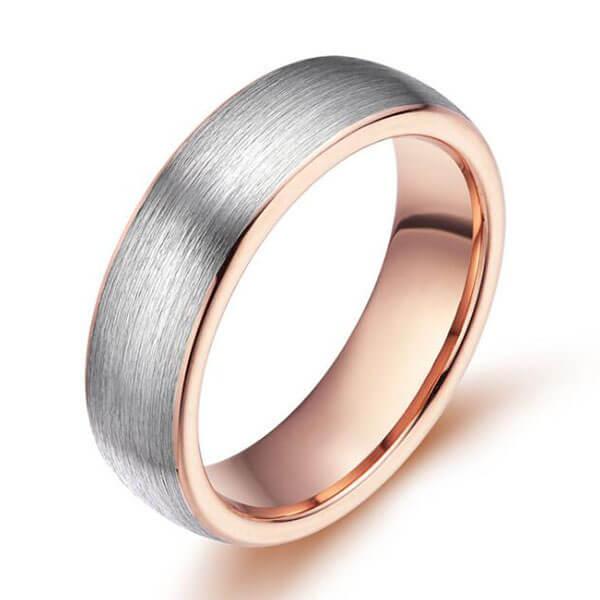 rings - Two Tone Titanium Steel Men's Wedding Band, Italo jewelry - Online Catalog