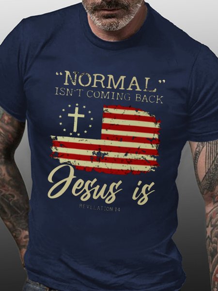 Normal Isn’t Coming Back Jesus Is Revelation 14 T-Shirt, T-shirts, Lilicloth.com - Image 3