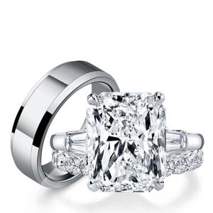 trio ring sets - Italo Wedding Ring Sets His And Hers 3 Stone Engagement Ring Sets, Italo jewelry - Online Catalog