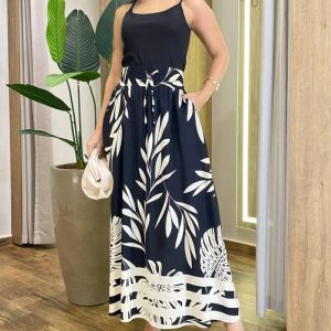 2 Pieces Outfit Spaghetti Strap Crop Tank and Casual Tribal Print Wide Leg Pants Set with Pockets, women Two-piece Sets, ChicMe catalog