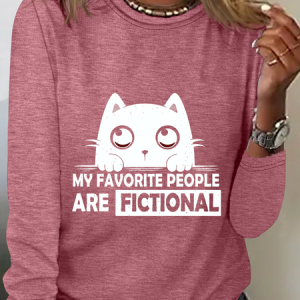 My Favorite People Are Fictional Long Sleeve Shirt, Long sleeves, Lilicloth.com