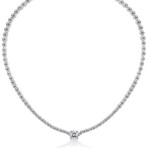 necklaces - Italo Cushion Cut Eternity Necklace For Women, Italo jewelry - Online Catalog