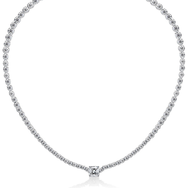 necklaces - Italo Cushion Cut Eternity Necklace For Women, Italo jewelry - Online Catalog