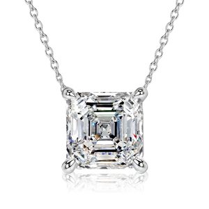 necklaces - Italo Asscher Cut Solitaire Pendant Necklace For Women, Italo jewelry - Online Catalog