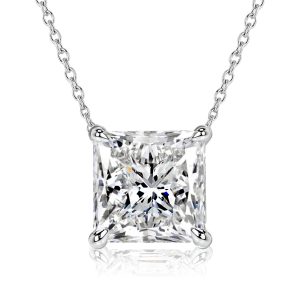 necklaces - Italo Princess Cut Solitaire Pendant Necklace For Women, Italo jewelry - Online Catalog