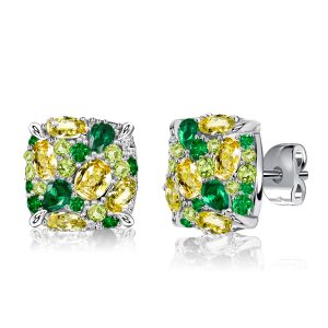 earrings - Italo Pear Shaped Yellow Topaz Multi Color Stud Earrings, Italo jewelry - Online Catalog