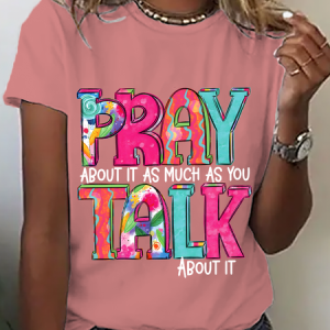Pray About It Cotton T-Shirt, T-shirts, Lilicloth.com