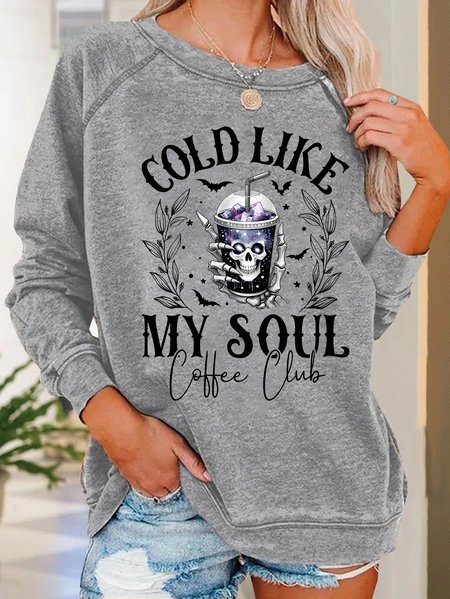 Cold Like My Soul Funny Halloween Casual Sweatshirt, Hoodies&Sweatshirts, Lilicloth.com - Image 2