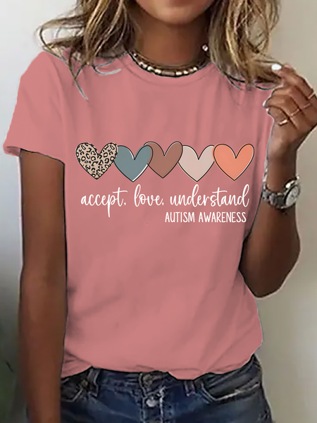Accept Love Understand Autism Acceptance Shirt Autism Awareness Mom Shirt Cotton T-Shirt, T-shirts, Lilicloth.com